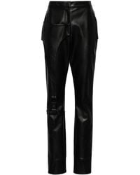 Elena Velez - Moto Faux-Leather Trousers - Lyst