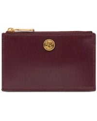 Etro - Pegaso-Plaque Leather Card Holder - Lyst