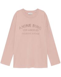 Anine Bing - Ivan Long Sleeve Melrose Stencil - Lyst