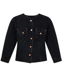 3x1 - Pick Dumbo Collarless Denim Jacket - Lyst