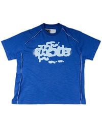 Sp5der - Contrast-Stitch Slub T-Shirt - Lyst