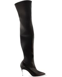 Casadei - 80Mm Pointed-Toe Stiletto Boots - Lyst