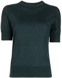 N.Peal Cashmere Fine Knit Cashmere Top - Green