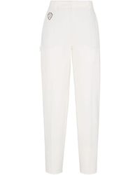 Brunello Cucinelli - Logo Patch Tailored Trousers - Lyst