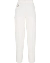Brunello Cucinelli - Logo Patch Tailored Trousers - Lyst