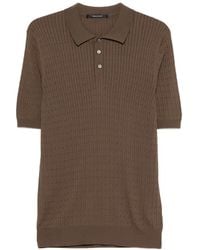 Tagliatore - Kart Textured Button Polo Shirt - Lyst