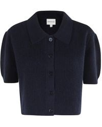 Herskind - Cardigan Nervuré À Col Polo - Lyst