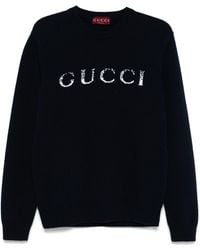 Gucci - Logo-Intarsia Knit Sweater - Lyst