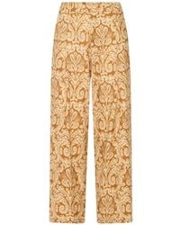 Pierre Louis Mascia - Beatex Damask-Pattern Wool Trousers - Lyst