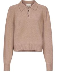 Loulou de Saison - Ribbed-Hem Polo Top - Lyst