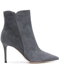 Gianvito Rossi - Levy 85Mm Suede Ankle Boots - Lyst