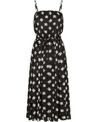 Dolce & Gabbana - Dg Print Pleated Dress - Lyst
