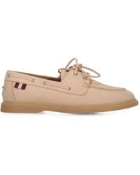 Bally - Lace-Up Leather Loafers - Lyst