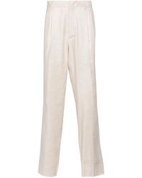 Lardini - Linen-Blend Tapered Trousers - Lyst
