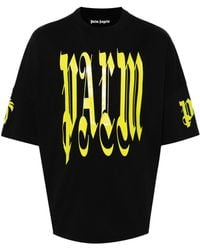Palm Angels - Gothic Logo-print T-shirt - Lyst