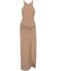Nanushka - Aliki Gestreepte Midi-Jurk - Lyst