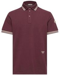 Moncler - Cotton Ss Polo T-Shirt - Lyst