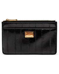 Dolce & Gabbana - Logo-Plaque Leather Card Holder - Lyst