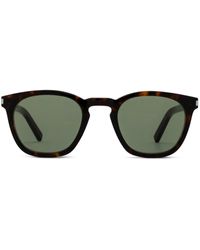 Saint Laurent - Logo-Print Sunglasses - Lyst