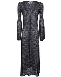 Twinset - Cardigan Long En Maille À Manches Évasées - Lyst