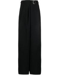 Alberta Ferretti - Wide-Leg Belted Trousers - Lyst