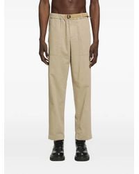White Sand - Belted Straight-Leg Trousers - Lyst