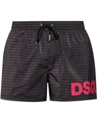 DSquared² - Logo-Print Swim Shorts - Lyst