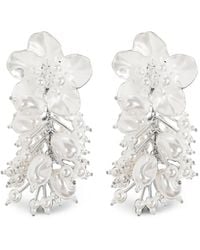 Self-Portrait - Pearl Flower Beaded Cluster Earrings - Lyst