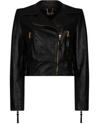 Elisabetta Franchi - Leather Jacket - Lyst