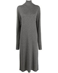 Jil Sander - High-Neck Cashmere Knitted Dress - Lyst