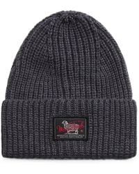 Woolrich - Gerippte Beanie Mit Logo-Patch - Lyst