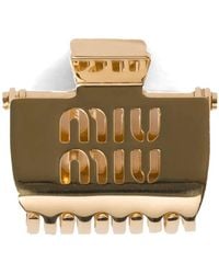 Miu Miu - Haarspange Mit Logo-Prägung - Lyst