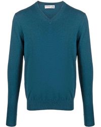 Ballantyne - Ribbed-Knit V-Neck Sweater - Lyst