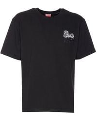 KENZO - T-Shirt Met Geborduurde Tijger - Lyst