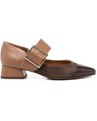 Chie Mihara - Hebas Buckle-Strap Pointed-Toe Pumps - Lyst