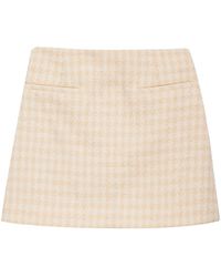 Anine Bing - Vanessa Houndstooth Tweed Miniskirt - Lyst
