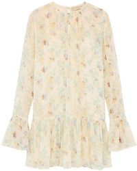 Ulla Johnson - Emmeline Floral-Print Ruffled Mini Dress - Lyst