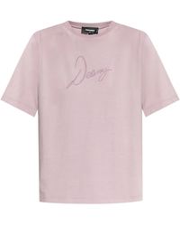 DSquared² - Printed Cotton T-Shirt - Lyst