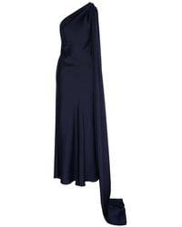 V:PM ATELIER - Elle One-Shoulder Crystal-Embellished Maxi Dress - Lyst