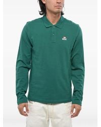 DIESEL - Logo-Print Long-Sleeve Polo Shirt - Lyst
