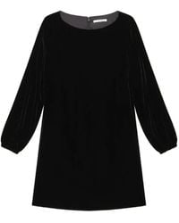 Maliparmi - Velvet Balloon-Sleeve Mini Dress - Lyst