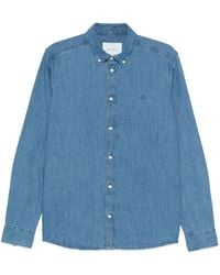 Les Deux - Camicia Denim Con Ricamo - Lyst