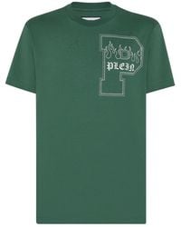 Philipp Plein - Logo-Print Cotton T-Shirt - Lyst