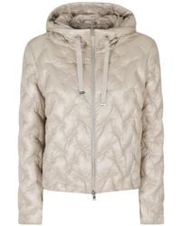 Herno - Jack Met Capuchon En Chevron-Patroon - Lyst