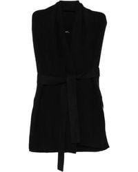 JOSEPH - Belted Sleeveless Cardigan - Lyst