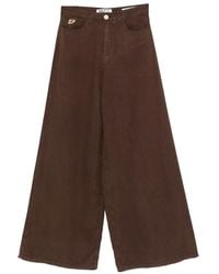 Lois - Button Wide-Leg Trousers - Lyst