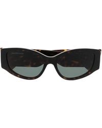 Balenciaga - Logo-Print Biker Sunglasses - Lyst