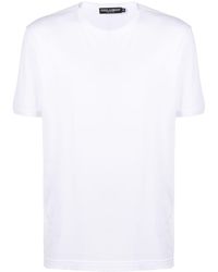 Dolce & Gabbana - Camiseta con cuello redondo y logo - Lyst