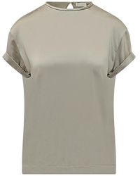Brunello Cucinelli - Rolled-Sleeve T-Shirt - Lyst