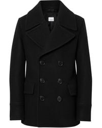 Burberry - Wool Blend Pea Coat - Lyst